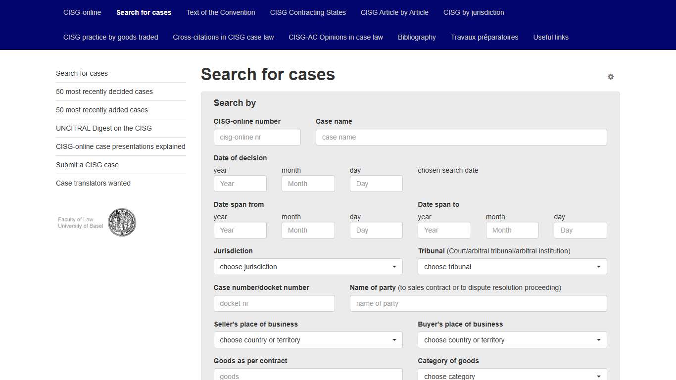 Search for cases | CISG-online.org