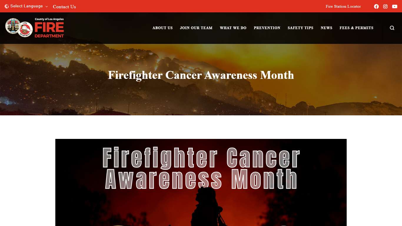 Firefighter Cancer Awareness Month 2026