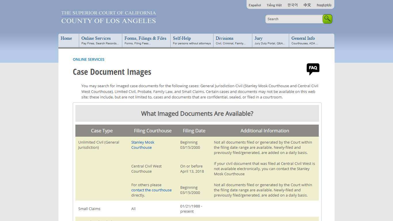 LASC-Online Services